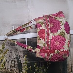 Vera Bradley classic quilted pink red paisley floral satchel hand bag purse